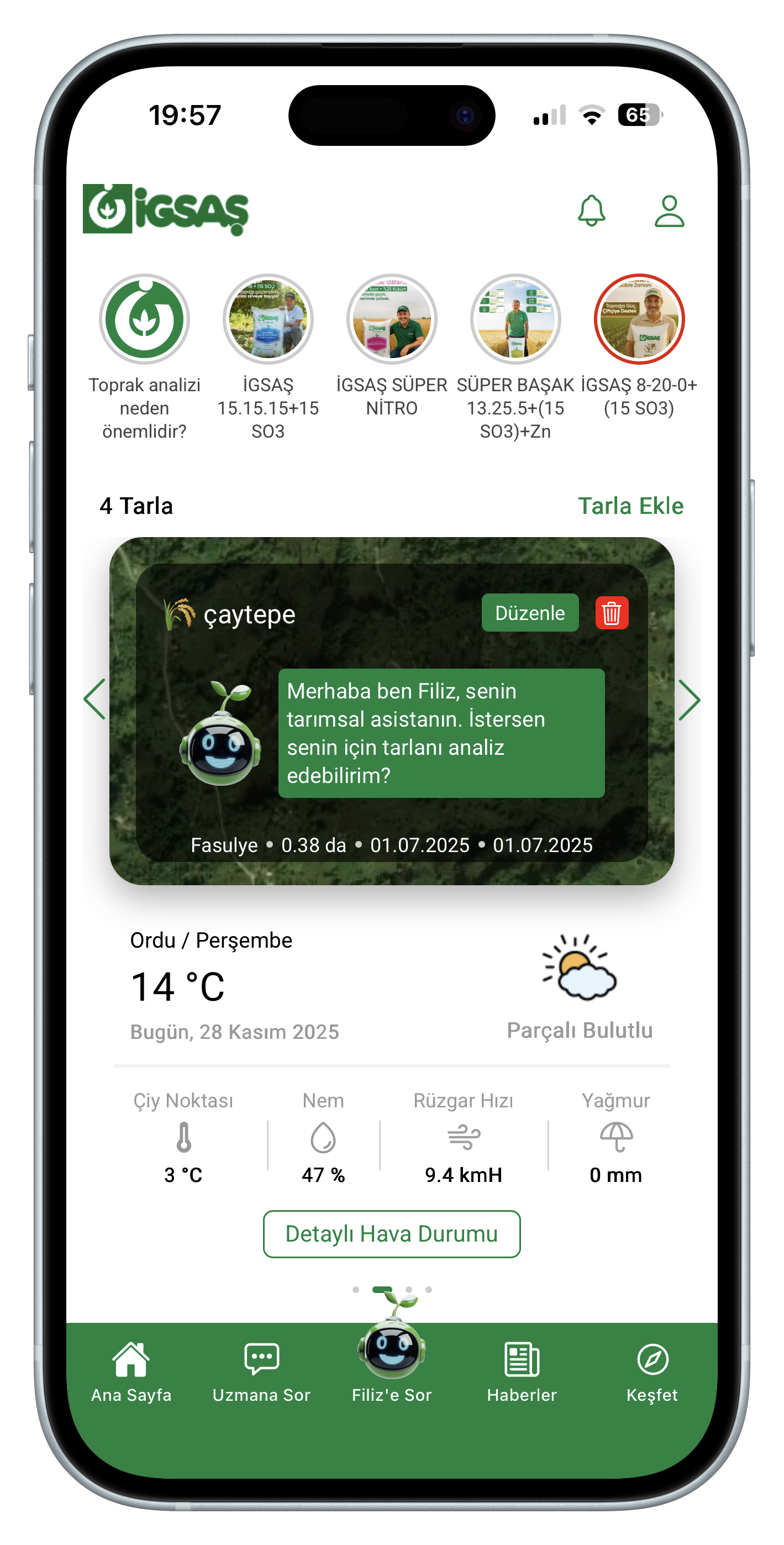 İGSAŞ Filiz App proje görseli