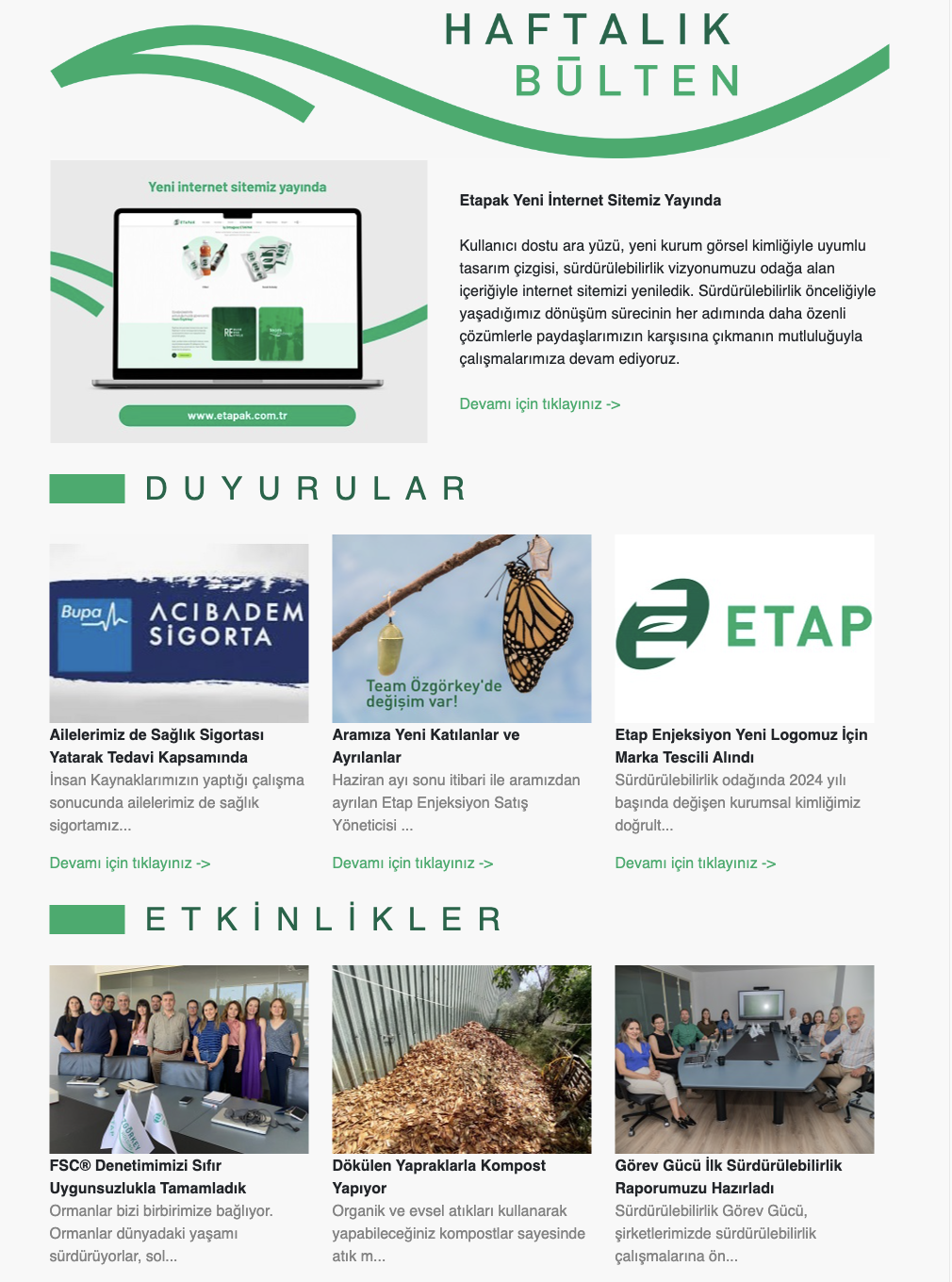 özgörkey kurum içi haber portalı